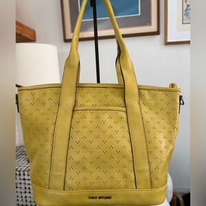 Max Studio mustard yellow tote
